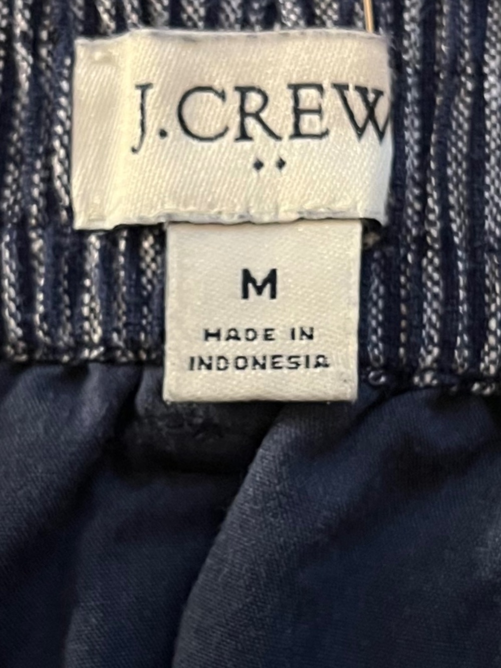 J. Crew Factory Linen and Cotton Blue Gray Striped A-Line Mini Skirt Size M - Picture 5 of 8